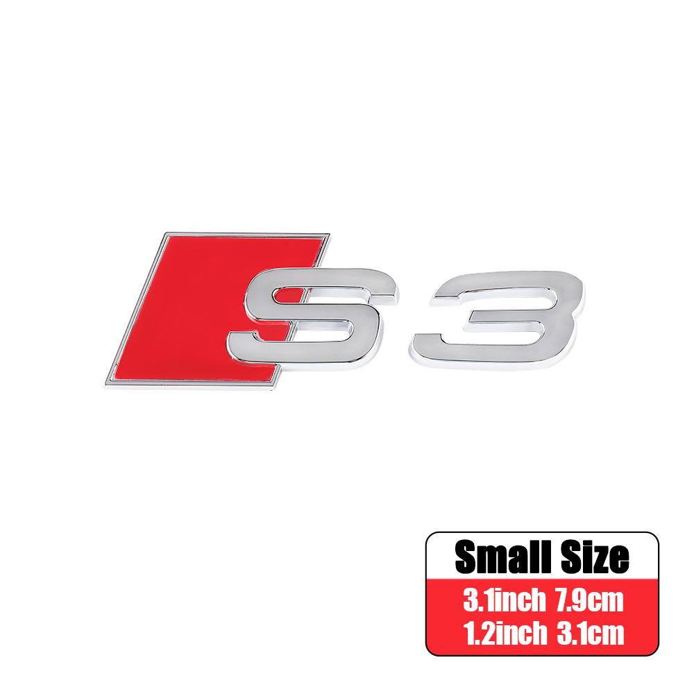 3D ABS Car Body Rear Trunk Badge Sticker Decoration Auto Modification Accessories for Audi S3 S4 S5 S6 S7 S8 Tail Emblem Decals