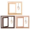 Photo Frame Stand Wooden Rotating Creative Double Sided Photo Frame for Memorials
