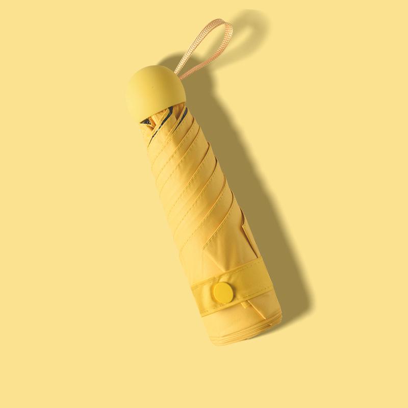 «Компактный сверхлегкий 5-створчатый мини-капсульный зонт с защитой от УФ-излучения»