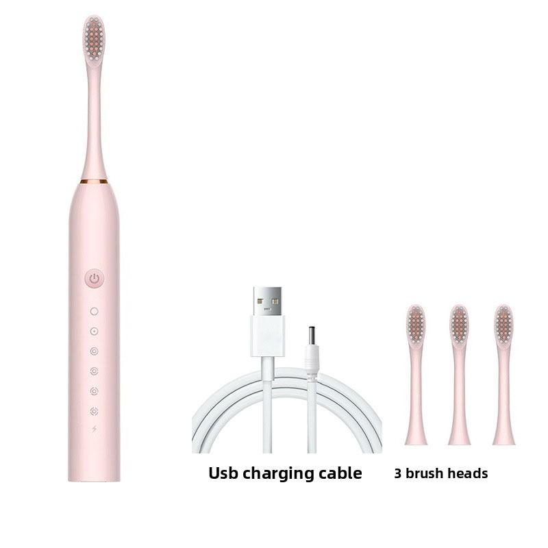 Электрическая зубная щетка для взрослых и детей, универсальная перезаряжаемая звуковая автоматическая зубная щетка с мягкой щетиной для пар
