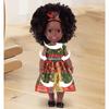 14in Black Baby Doll Nurturing Doll Realistic Handmade Soft African Reborns Toy Child Girl Parenting Game Popular Gift
