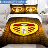3PCS Leeds Crest Design Printed Soft Bedding Set,Including 1pc Duvet Cover And 2pcs Pillowcases Perfect for Bedroom, Dormitory, Fan gift