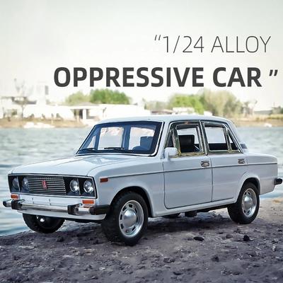 1:24 Русская LADA 2106, литая игрушечная машина из сплава, модель автомобиля, звук и свет, детская игрушка, коллекционные предметы, подарок на день рождения