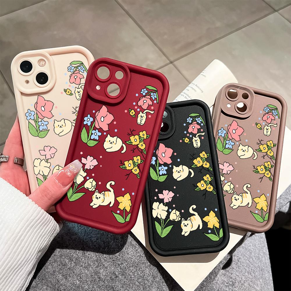 Милый мультяшный мягкий чехол для телефона Realme OPPO Reno VIVO Infinix Tecno Oneplus с полной защитой камеры, противоударный защитный резиновый чехол