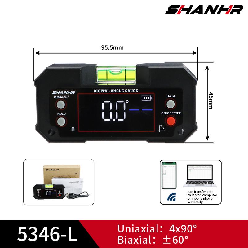SHANHR Digital Angle Finder with Dual Axis,3-in-1 Digital Angle Gauge Inclinometer with Magnetic Base Dual-Axis Protractor