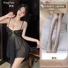 Sex underwear seduction thin lace suspenders sexy steel tray gathering nightgown uniform suit