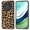 Phone Case for Huawei Mate 60 Pro Leopard Texture Scratch-proof PU Leather TPU PC Cover