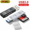 NNBILI 2in1 High Speed USB 3.0 Smart Cardreader Adapter Usb Card Reader For PC Laptops Accessories Flash Drive SD TF Card Memory