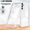 KEYSION Противоударный прозрачный чехол для Samsung M14 5G A24 A14, прозрачный силиконовый чехол из ТПУ + задняя крышка для телефона из ПК для Galaxy A24 4G M14 5G