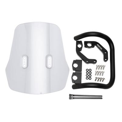 SEROW250 XTZ125 Adventure Windshield Standard Screen Light Smoke Screen Reversible Mobile Device Mounting Bar Standard Equipment Angle and