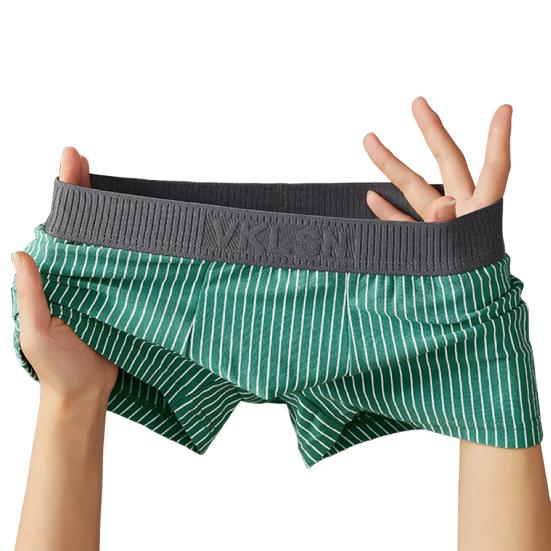 Мужское нижнее белье-боксеры, тонкие шорты в полоску со средней посадкой и принтом в стиле пэчворк, быстросохнущие U-выпуклые трусики