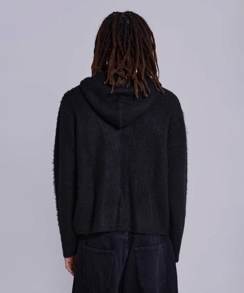 Jeidideuleondeon (M) Tattoo Zip Knit Hoodie Black