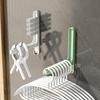 Multi-Function Home Accessories Foldable Clothes Hanger Drying Rack No Punching Required Suit Bathroom Door Plastic Organizer Storage