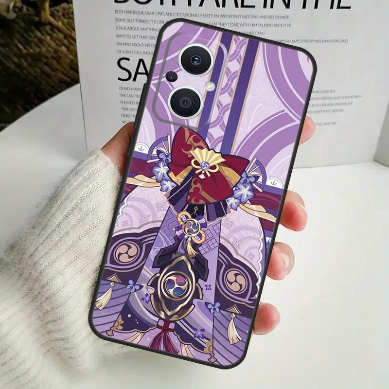 Genshin Impact Raiden Shogun Case For OPPO Reno 11F 10 Pro 4 5 6 7 8 Lite 4Z 5Z 8T OPPO Find X6 X5 Pro X2 X3 Neo Cover