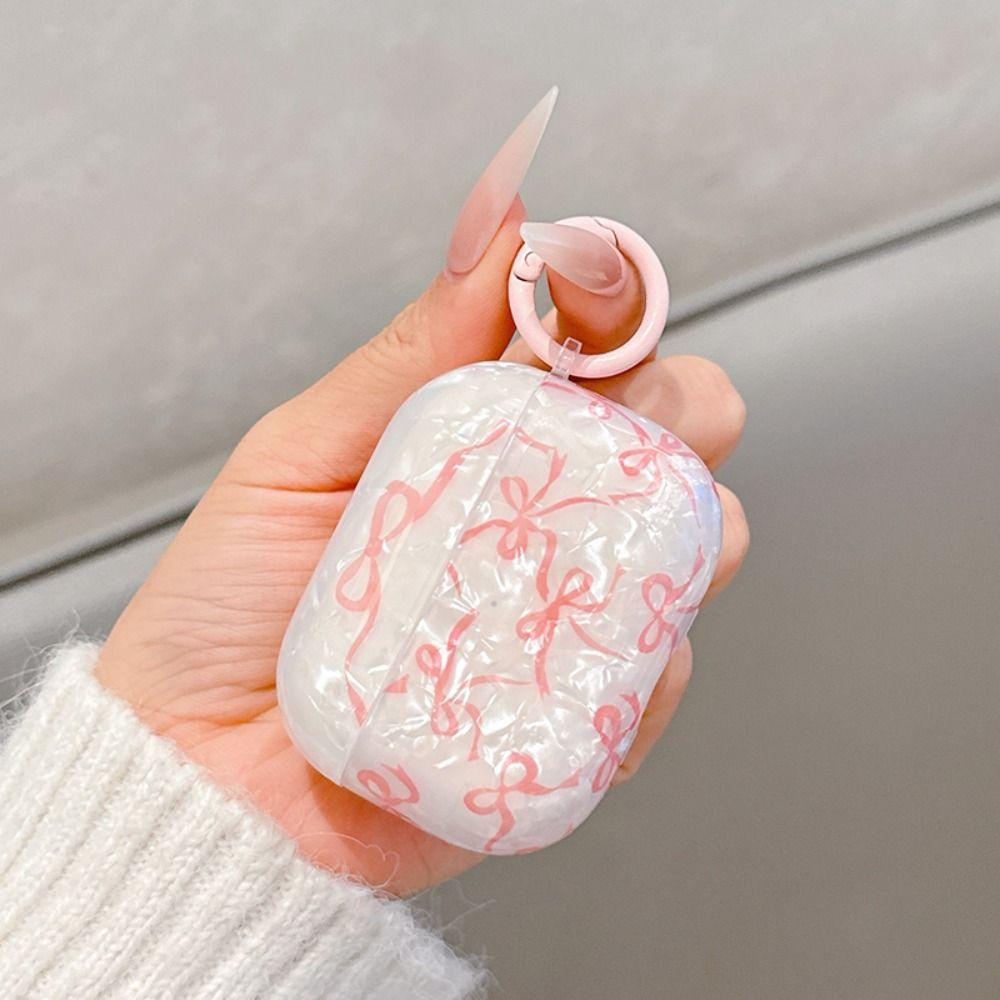 Чехол для наушников TPU с узорчатым бантом для AirPods 1/2/3/4/Pro/Pro 2