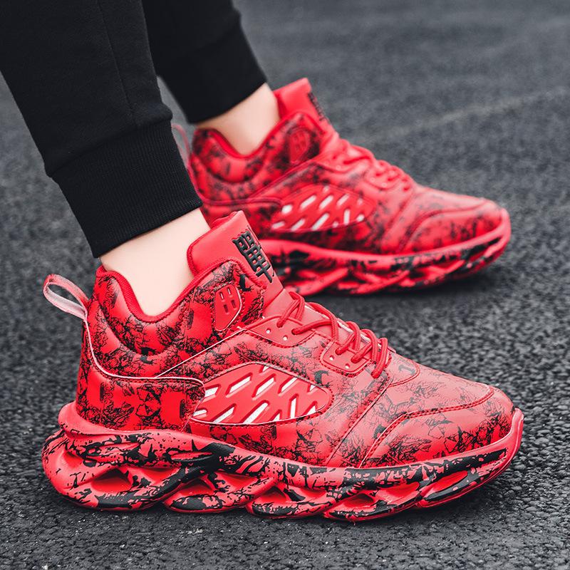 Модная мужская спортивная обувь повседневная платформа граффити нескользящие водонепроницаемые мужские кроссовки для прогулок на открытом воздухе беговая спортивная обувь теннис