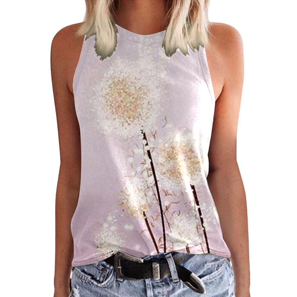 Sunflower Floral Dandelion 3D Print Tank Top New Women Streetwear Y2k Tops Oversized Vest Off Shoulder Sleeveless Woman Camisole
