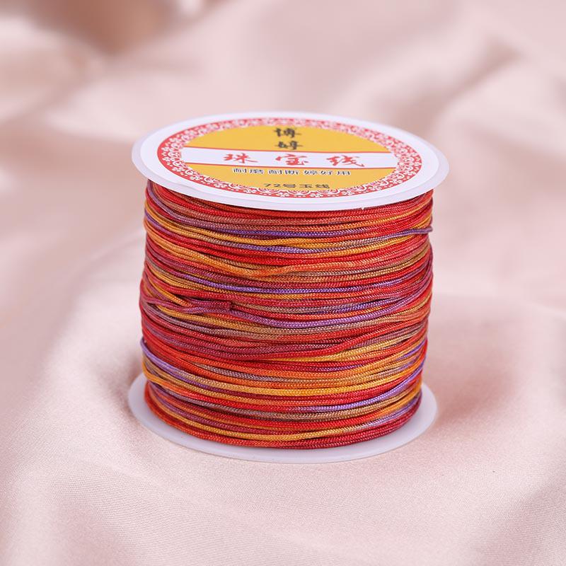 Цветной градиентный шнур для браслета ручной работы с нефритовым оттенком - 100 м плетеный шнур своими руками для подвесок