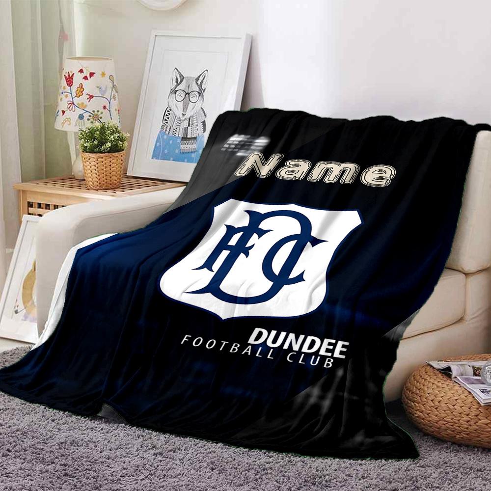 Dundee Football Club Logo Design Artwork Customize Your Name Cartoon Movie Pattern Blanket Chair Office Sofa Bed Camping Soft And Warm Give To