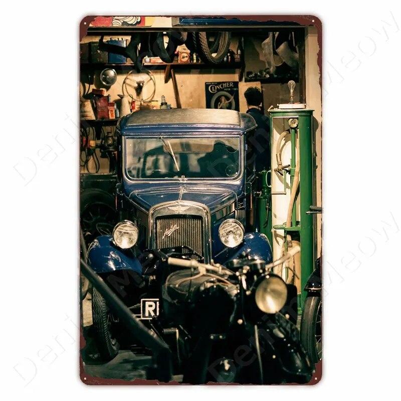 Винтажный классический автомобильный металлический жестяной знак Hot Rod Racing знак автобус грузовик ретро табличка для клуба гараж дома человек пещера настенный декор плакат