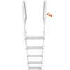 Dock Ladder, Removable 5 Steps, 500 lbs Load Capacity, Aluminum Alloy Pontoon Boat Ladder with 3.1'' Wide Step & Nonslip Rubber Mat, Easy to Install