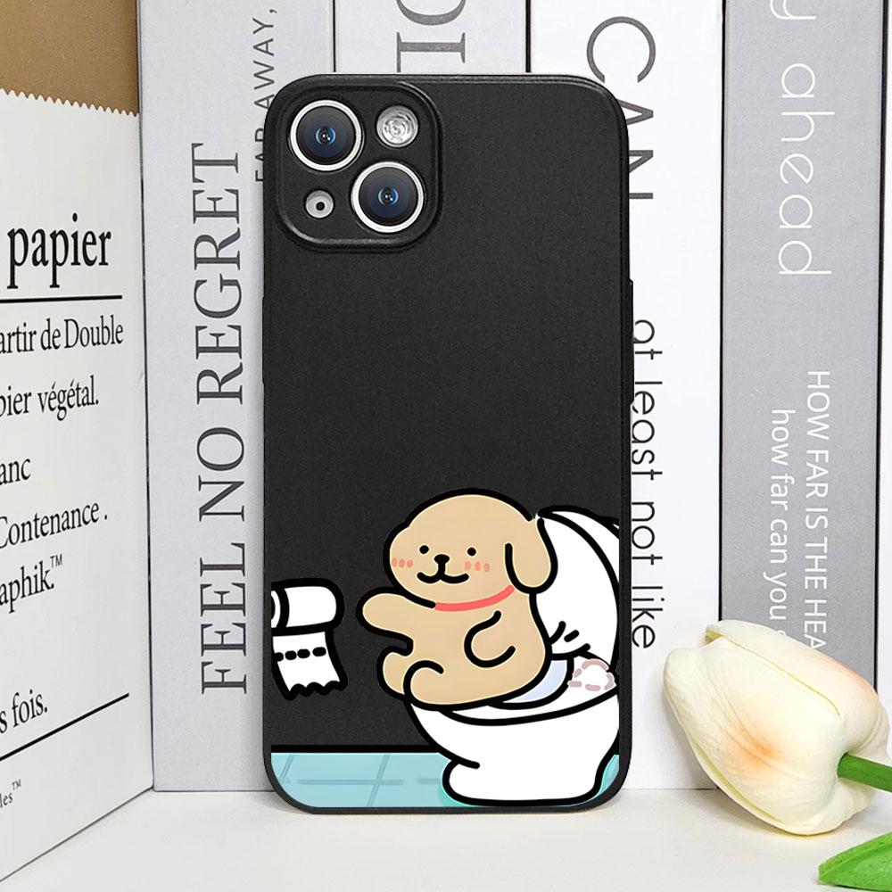 Забавный чехол для телефона с изображением пары собак для IPhone 11 12 13 14 15 16 Pro Max 7 8Plus X XS MAX SE2 Ударопрочный мягкий чехол Парные Fundas
