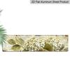 2D Flat, Vintage Hydrangea Metal Wall Art - 3.94 X 15.74inch, UV-Printed Alumium Decorative Sign with Realistic White Flowers and Green Leaves