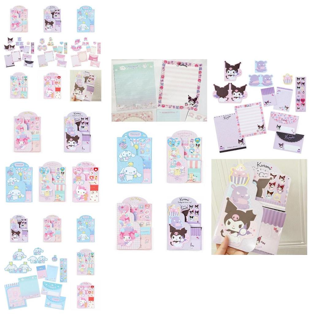 Adorable And Unique Japanese Style Stationery Set Of 5 With Envelopes And Sticky Notes