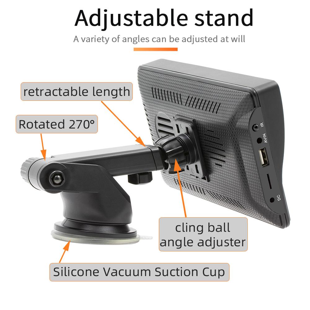 Автомобильный монитор заднего вида, 7-дюймовый экран резервной камеры, CarPlay, беспроводной Android-авто Bluetooth, FM-передатчик, USB MP5 B600W