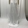 2025 Лето Осень Женское Прозрачное Сетчатое Свадебное Платье, Сексуальное Платье с V-образным вырезом и Длинными Рукавами с Высоким Разрезом, Белое Просвечивающее Свадебное Платье для Торжественных Мероприятий
