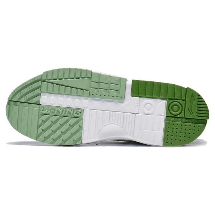 Li Ning Li Cheng нескользящие износостойкие низкие спортивные повседневные туфли женские кроссовки белые зеленые AGCT136-2