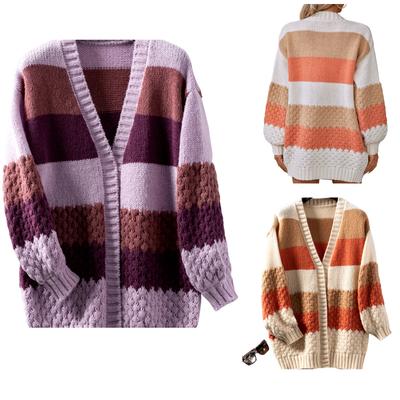 Повседневный минималистичный кардиган, вязаная верхняя одежда для женщин