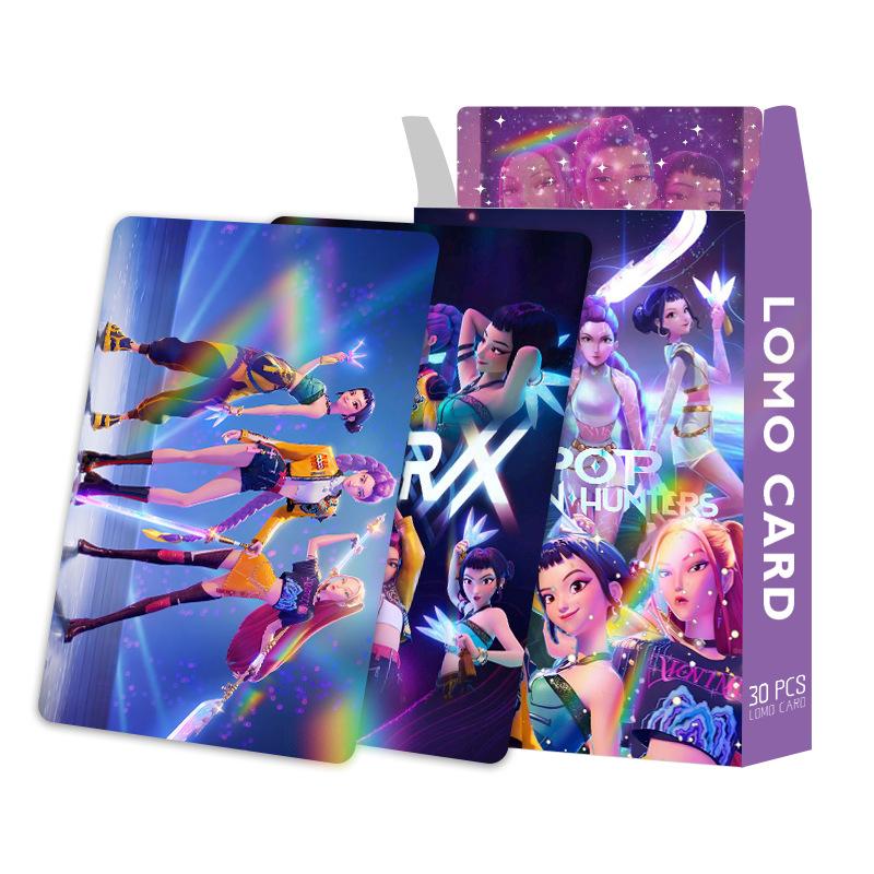 30 шт./лот K-pop Карточка Охотники на демонов Ломо Двусторонняя HD Фотопечать Фотосессия для фанатов Рождественские подарки Коллекция