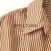 Summer New Product Women's Clothes Retro Style Buckle Tie Decoration Stripes Shirt Style Midi Skirt Dress 8306270
