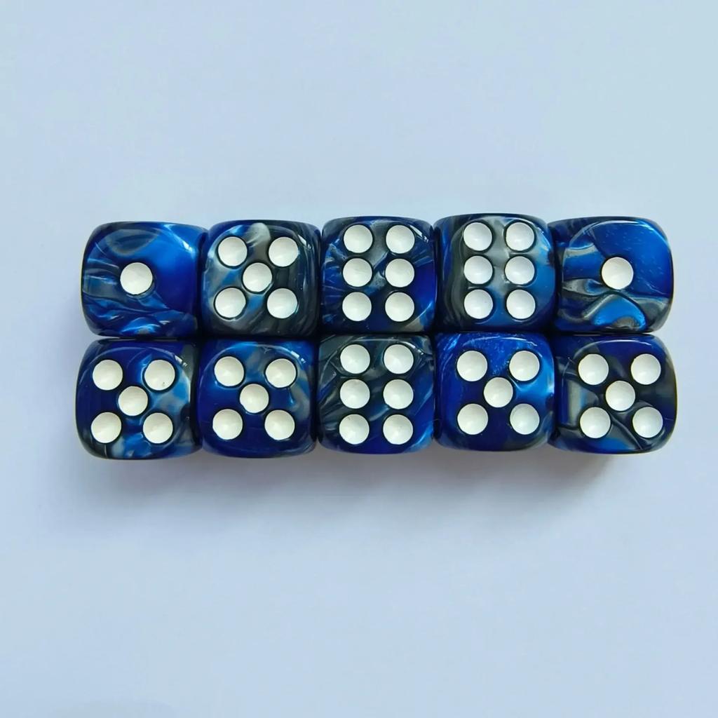 10 шт./набор 16 мм разноцветные игральные кости акриловые цифровые игральные кости для Dnd Rpg Cthulhu Running Team настольная игра настольная игра Dnd Dice Set