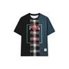 Mihara Yasuhiro Collaboration Loose Fit Logo Print Plaid Crew Neck T-Shirt Men Tops Black F11M223104F-BK