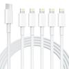 iPhone Charger 5 Pack 6FT USB C To Lightning Cable Apple MFi CertifiediPhone 14/13/12/12 Pro Max/11 Iphone Charging Cable