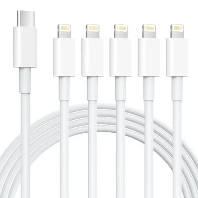Зарядное устройство для iPhone, 5 шт., 6 футов, кабель USB C - Lightning, сертифицированный Apple MFi, кабель для зарядки iPhone 14/13/12/12 Pro Max/11