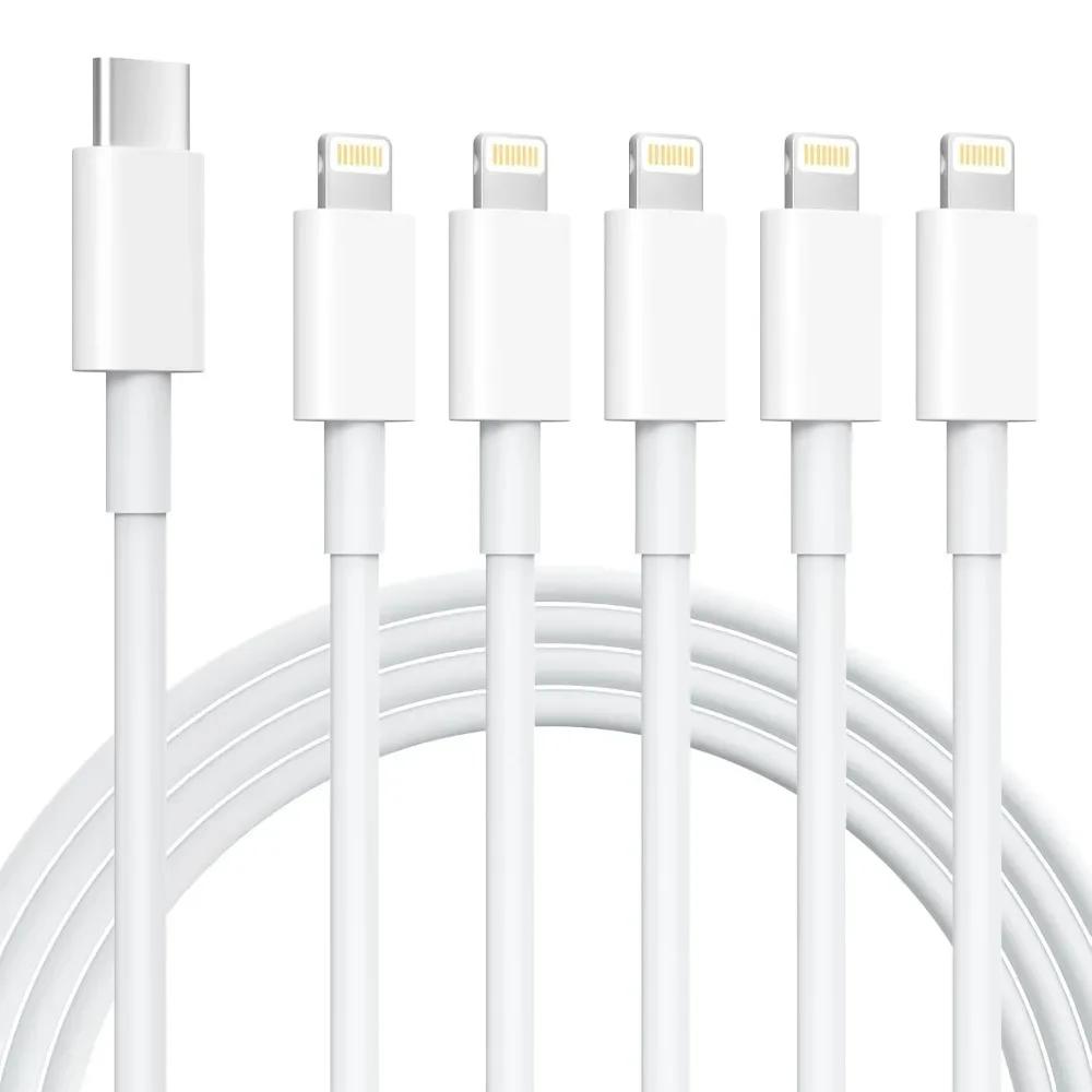 Зарядное устройство для iPhone, 5 шт., 6 футов, кабель USB C - Lightning, сертифицированный Apple MFi, кабель для зарядки iPhone 14/13/12/12 Pro Max/11
