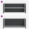 Raised Garden Bed Gray 100 x 30 x 22 cm WPC and Aluminum