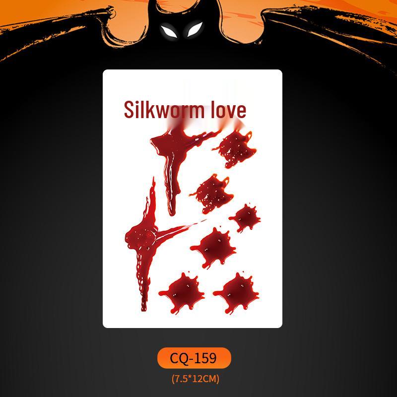 2024 Новые Хэллоуин Страшные Наклейки Татуировки Лица с Большим Ртом - Смешные, Водонепроницаемые, Цветной Вечерний Макияж