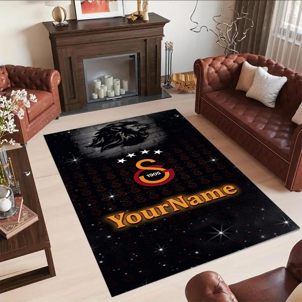 Galatasaray Customized Name Area Rug Suitable For Playrooms Kitchen Outdoor Decorate Room Antislip Carpet Anime Office Decor Spiritual Gift