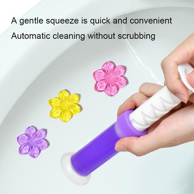 1pc Flower Stamp Toilet Gels,Toilet Cleaning Gel,Toilet Gel Stamp Stops Limescales and Stains with Air Freshening Scent, Deodorizing Clean