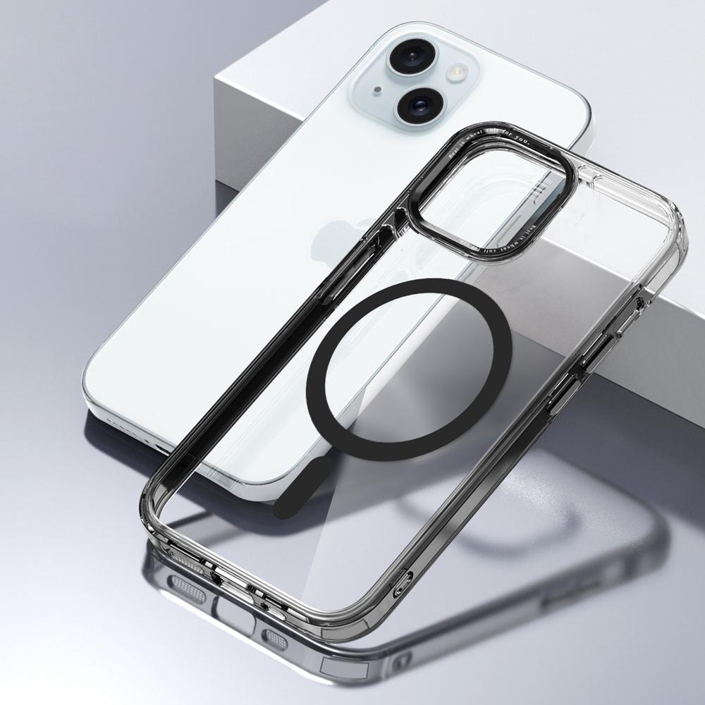 KEYSION Прозрачный чехол MagSafe для iPhone 15 14 Pro Max Прозрачный магнитный чехол для беспроводной зарядки iPhone 13 Pro Max