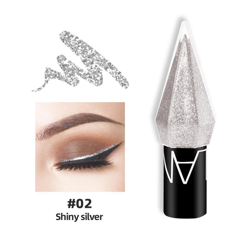 Diamond Shiny Eye Liners Eyeshadow Waterproof Silver Rose Gold Color Glitter Sequins Eyeliner Eye Shadow Makeup Beauty Cosmetics