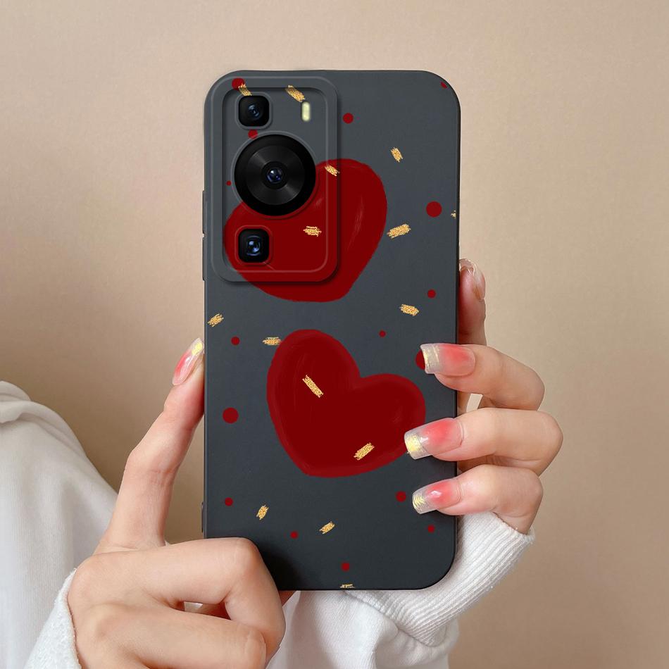 For Huawei P60 Pro Art Phone Case Cute Design Soft Liquid Silicone Back Cover For HuaweiP60 P 60 Anti Drop Durable Bumper Funda