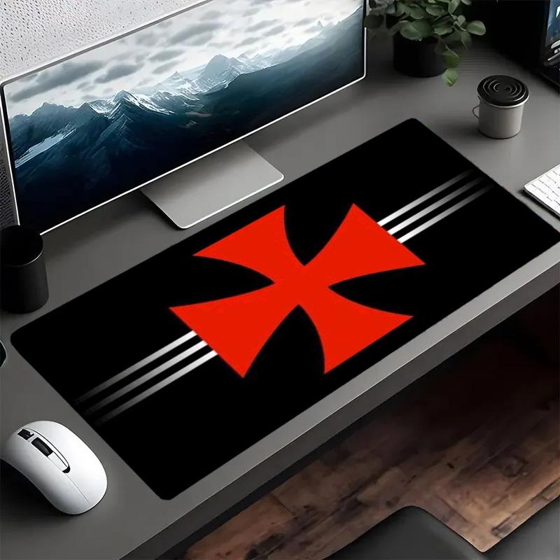 Красный Крест CR Flamengo Коврик для мыши, Игровой коврик для мыши, Коврик для клавиатуры, Декор для стола для компьютера ноутбука Подарок фанату Подарок на день рождения