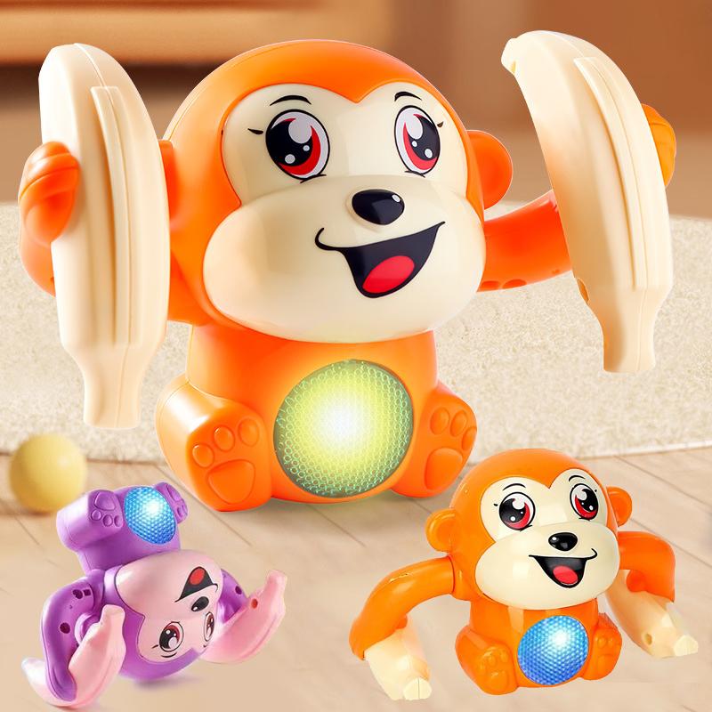 1 baby toy electric rolling monkey light music puzzle sound prompt monkey children's toy gift preschool education toy 5