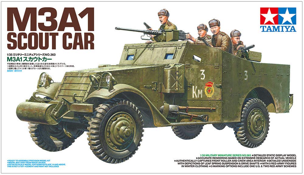 Пластиковая модель военной миниатюры TAMIYA M3A1 Scout Car 35363 1/35 № 363