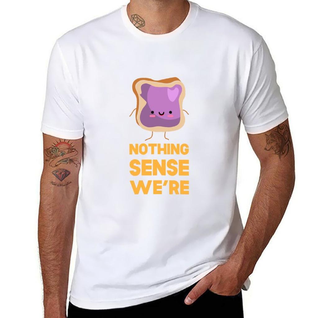 Peanut Butter And Jelly Nothing Makes Sense When Were Apart Matching Couple Shirt Tshirt Daily Casual Short Sleeve Tee Shirt